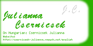 julianna csernicsek business card